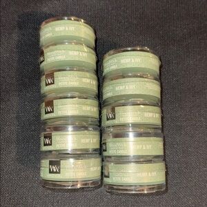 11 NEW WoodWick Hemp & Ivy Petite Candle Set